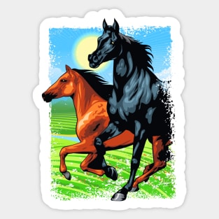 Horse riding - horse Farm - Nature - Horses Sticker